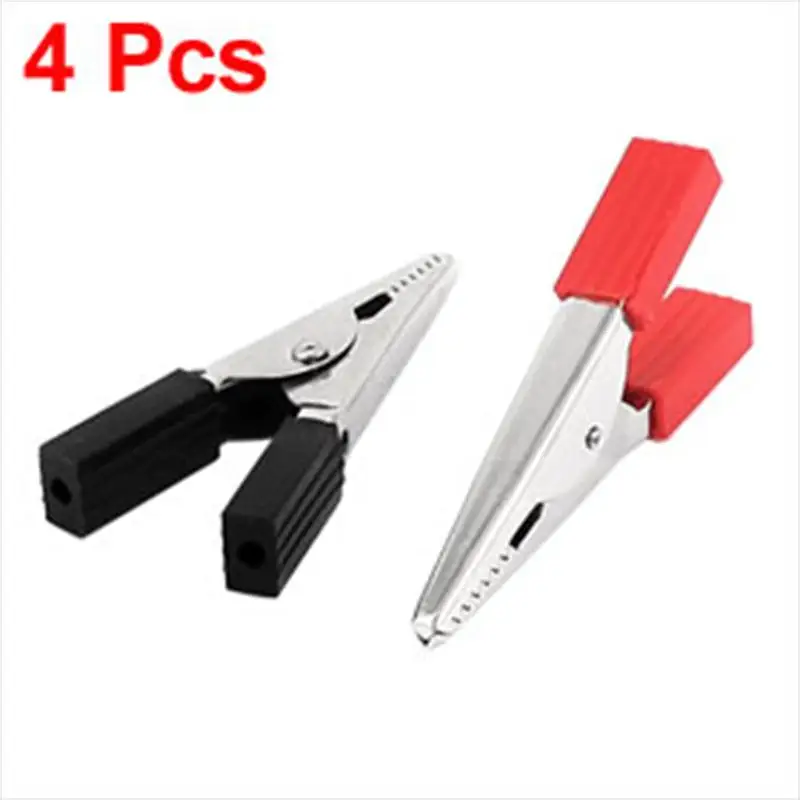 Goedkoop 4 Stks partij Alligator Clips Connectoren Terminals Home Improvement Voor Elektrische Of Laboratorium Elektrische Testwerk Connector