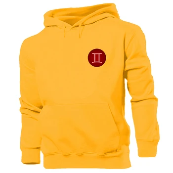 

Printed Constellation Gemini Symbol Design Unisex Graphic Hoodie Sweatshirt Strings Mens Womens Autumn Hooded Tops Pullover