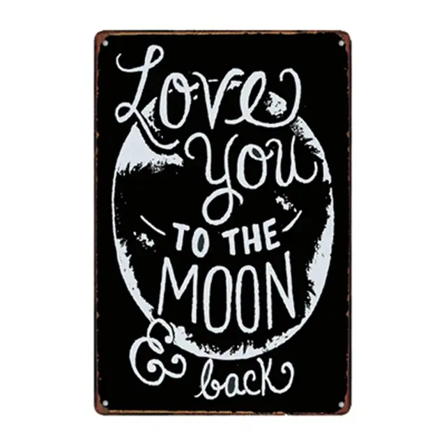 Chalkboard Art Metal Sign Shabby Chic Cocktail Party Tin Wall