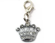 Pet cat dog fashion corona de diamantes colgantes etiquetas cachorro doggy photo frame collar productos accesorios para mascotas perros gatos 30 unids/lote