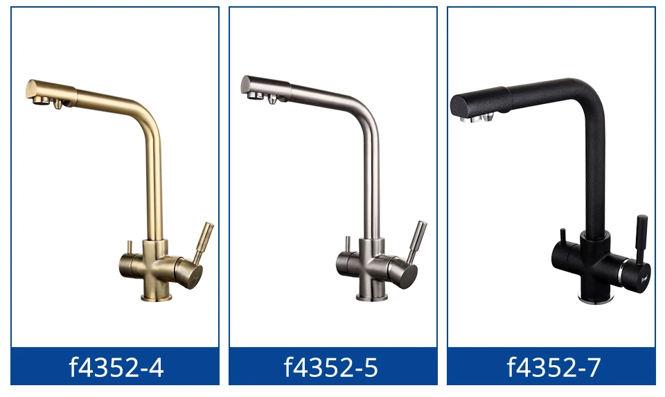 FRAP Kitchen Faucet 5 color brass kichen sink faucet water mixer taps with filtered water mixer cold and hot water tapware