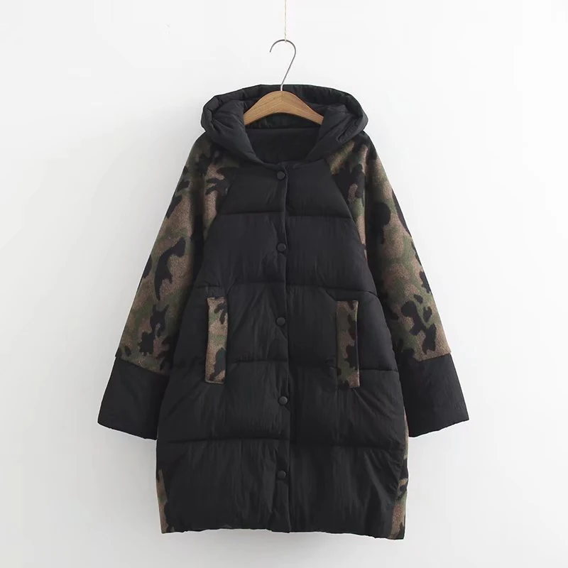 plus size Women Parkas 2018New Winter thick Jackets hood with fake fur classic contrast moss plus size 3XL 6XL outerwear
