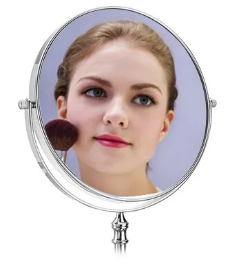 Chrome 3 раза увеличительное косметика зеркало латунь материал складной выдвижной 8' ванной офиса двусторонний зеркало