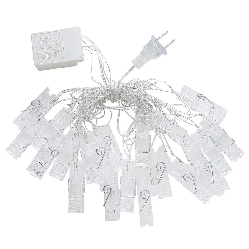 

3.55m 20 LEDs String Lights Photo Clip Home Decoration Hanging Picture Lamp Clips for Party Wedding QJ888