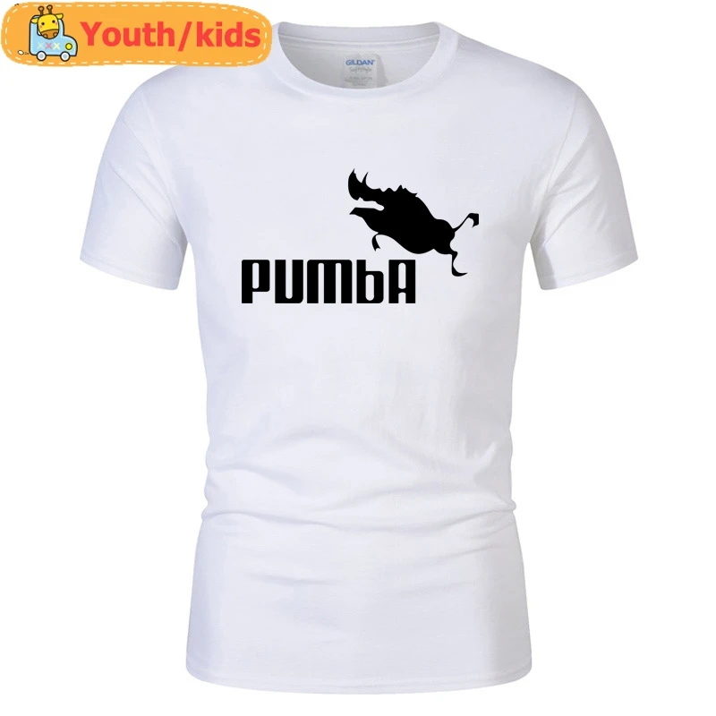 

Youth Kids 2019 clothing funny tee cute t shirts homme Pumba short sleeves cotton tops cool t shirt summer costume t-shirt