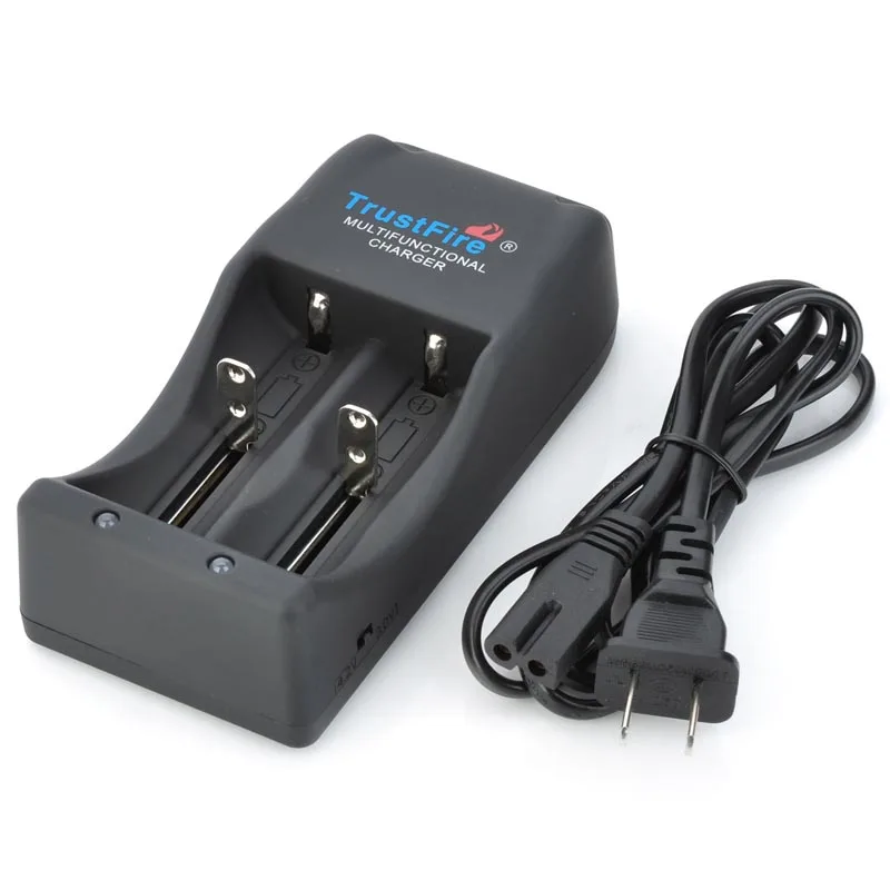 

TR-006 Dual-Slot Charger Multi-Purpose Lithium Battery Charger for 26650 25500 26700 18650 Batteries