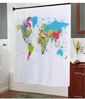 Style européen Creative Carte Du Monde Rideau De Douche Grande ... Style européen Creative Carte Du Monde Rideau De Douche Grande ...