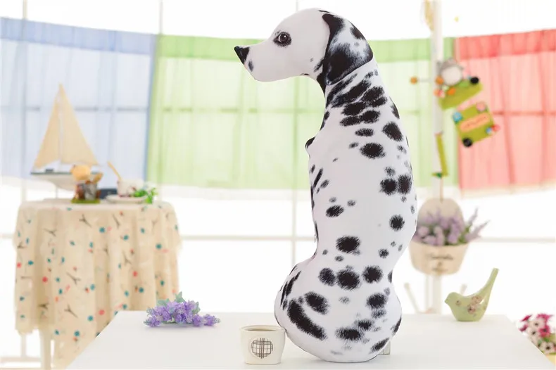 large 60cm 3D dimensional Dalmatian plush toy printing design soft dog doll hug pillow Christmas gift s2569