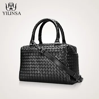 

Luxury Handbags Women Bags Designer 100% Sheepskin Genuine Leather Corssbody Hand woven Soft Large Capacity Handbags