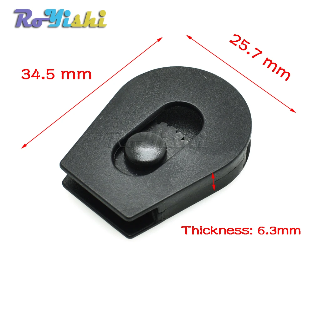 

1000pcs/pack 1/8"(4mm)Cord Lock Ends Stopper Drawstring Sliding Plastic Wheel Pull-Strings Stopper For Shoe Cloth Bag