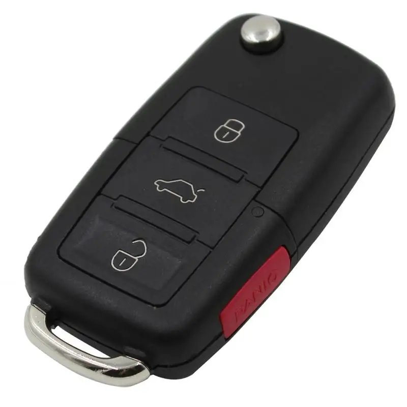 

4 Buttons Car Alarm Remote Flip Folding Car Key Case Shell Replacement Car Key Case Cover For Volkswagen Golf MK4 Bora New