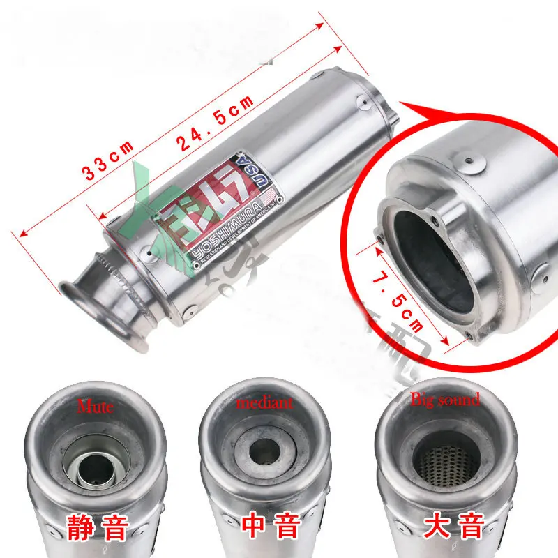 MOKALI silenciador de escape de la motocicleta escape de motocicleta para honda CB400 VTEC CB 400 CBR400 XJR pitbike de MOKALI silenciador de escape de la motocicleta escape de motocicleta para honda CB400 VTEC CB 400 CBR400 XJR pitbike de