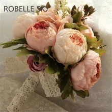 Букет de Mariage искусственные цветы для свадьбы свадебные букеты Свадебный букет с цветами винтажное кружево