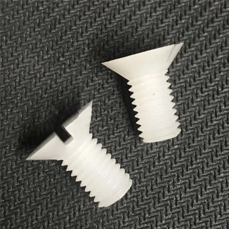 2pcs M10 PVDF Slotted countersunk head plastic screw One word flat heads Corrosion resistant bolt screws 20-30mm Length | Обустройство