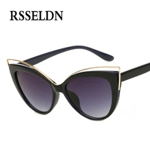 RSSELDN 2017 Newest Fashion Cat Eye Sunglasses Women Brand Designer Style Sun glasses Female UV400 Retro oculos feminino