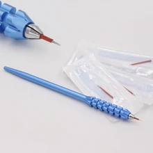 Дизайн полу татуаж руководство ручка татуировки witth 10 шт. microblading лезвия для бровей Макияж