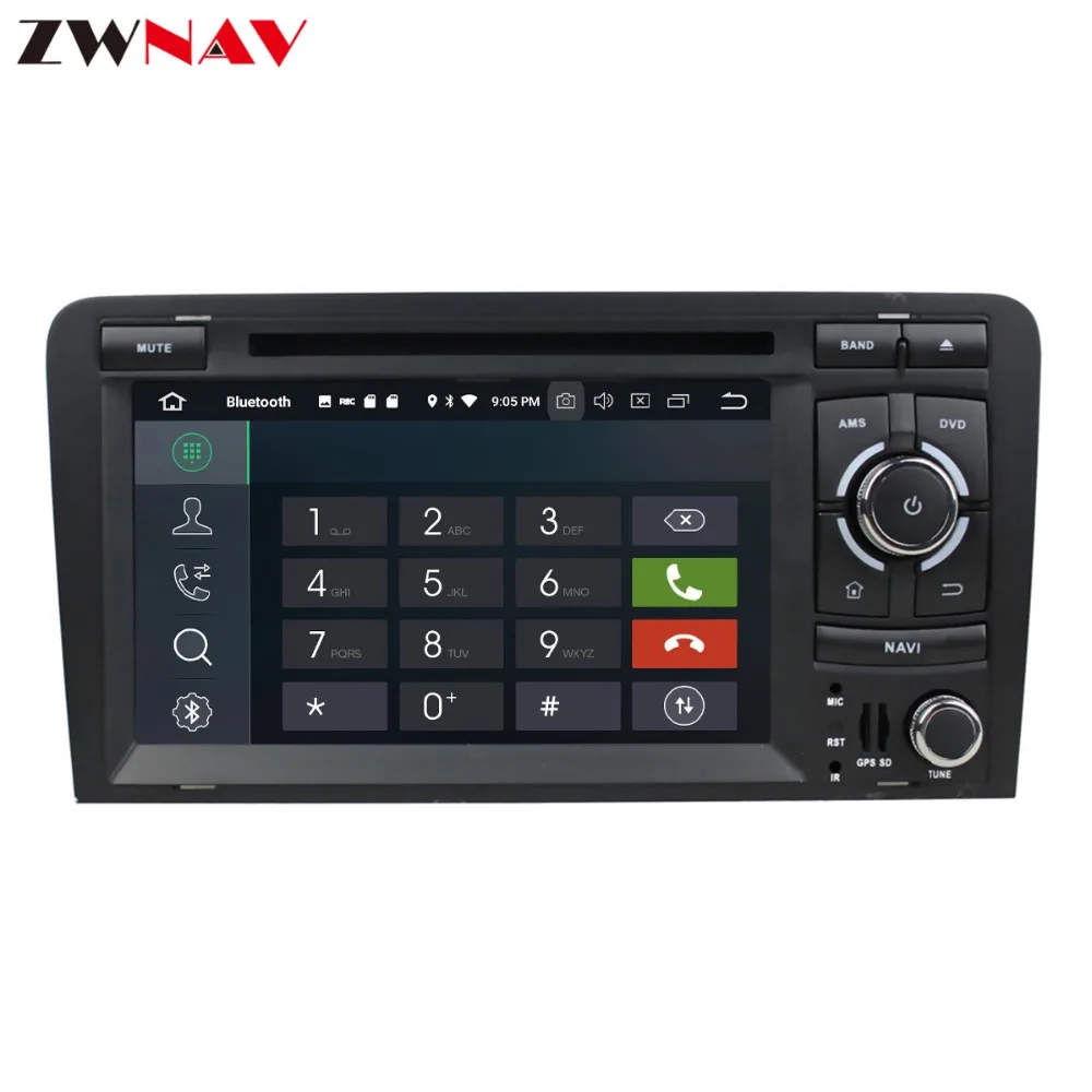 Best Android 9 4+32G Car CD DVD Player GPS navigation For Audi A3 2006-2013 head unit multimedia player tape recorder 3