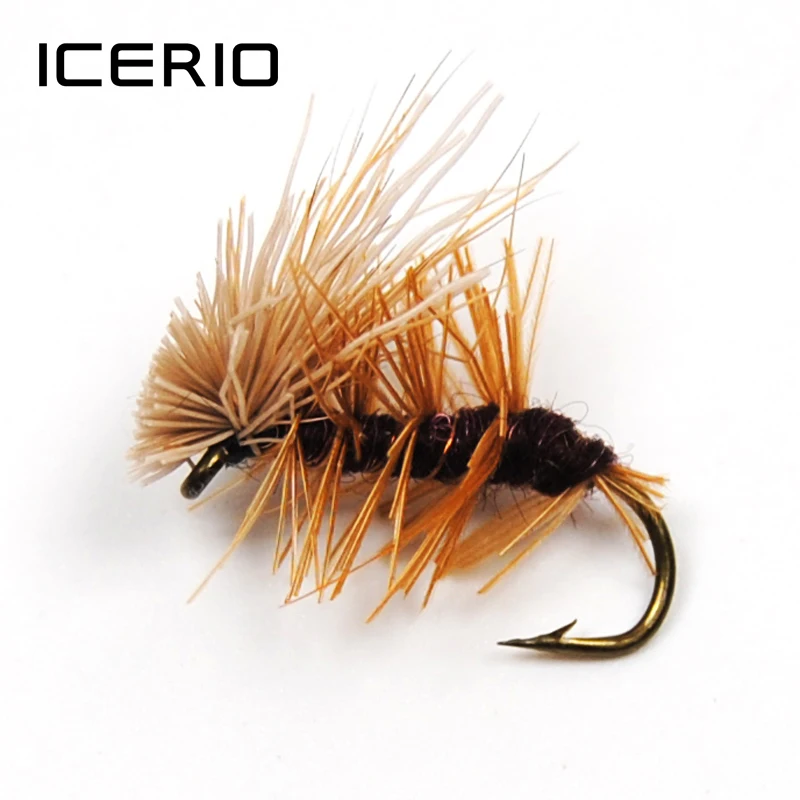 ICERIO 10 шт. волосы оленя Caddis сухие мухи приманки на форель для ловли нахлыстом