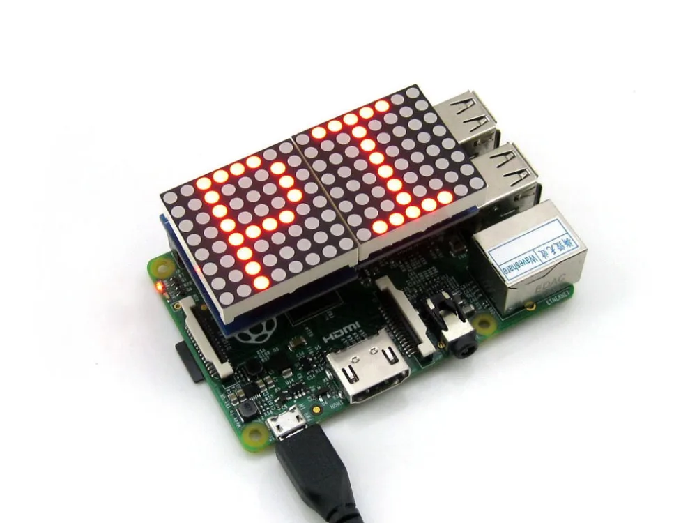 Raspberry Pi светодиодный Матрица с MAX7219 драйвер для Raspberry Pi 3 Model B/2B/B+/A+ MAX7219 красный точечный дисплей 8x8 общий катод светодиодный s