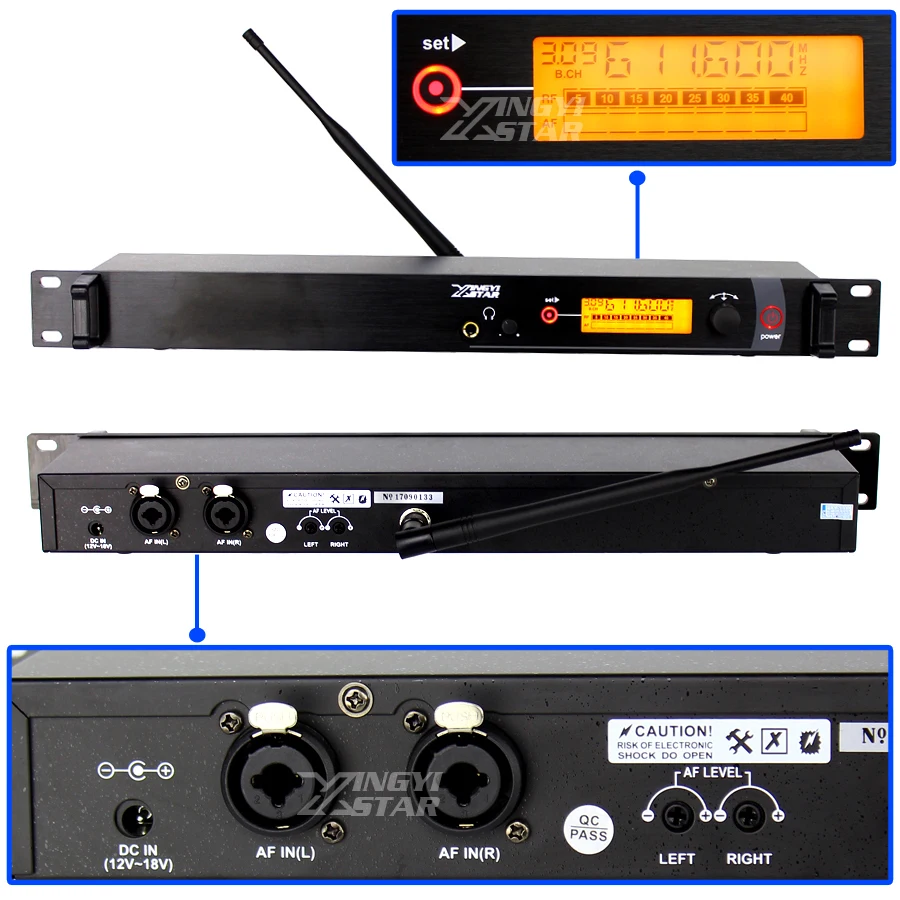 Sr2000 Профессиональный Мониторы ing UHF Беспроводной в наушниках уха этап Мониторы Системы один передатчик с десятью поясной приемники