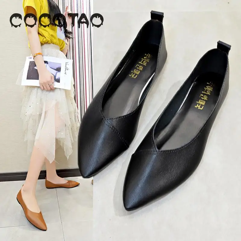 

Nethong Shoes Of The Same Style In Spring And Summer 2019 New Korean Version Baitao Pointed Single Shoe Flat Sole Shallow17