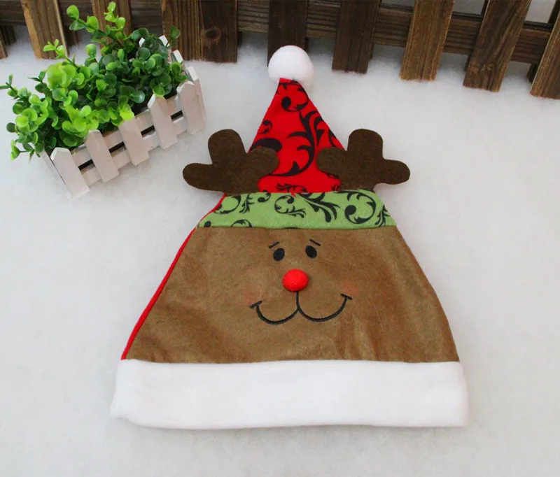 1 шт. Рождество Санта Клаус снеговик лося красные шляпы шапки для взрослых и детей Рождественский Декор новогодние подарки набор для домашней вечеринки