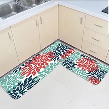 2 шт. кухонные подстилки И КОВРИКИ НАБОР Dahlia Pinnata цветы цветочный домашний декор Нескользящая зона бегун входной коврик