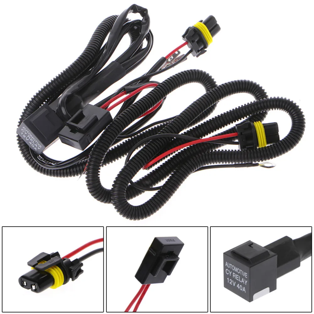 

HID Xenon Relay Wire Conversion Light Wiring Harness H1 H8 H9 H11