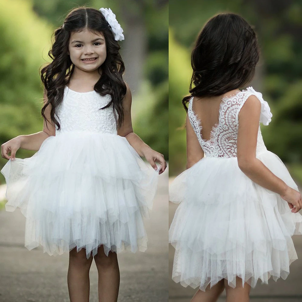 pearl pink flower girl dress