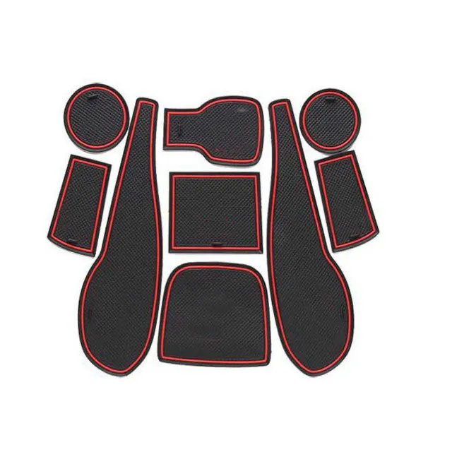 

Non-Slip Interior Door Mat Pad Cup Mats Pads Gate Slot Cushion Anti-Slip Mat Fit For Aveo Sonic 2011 2012 2013 9pcs Per Set