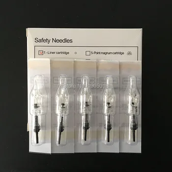 

Top sale 100pcs blister package 0.25mm 1RL tattoo needles permanent makeup digital machine round liner needle for eyebrow lips