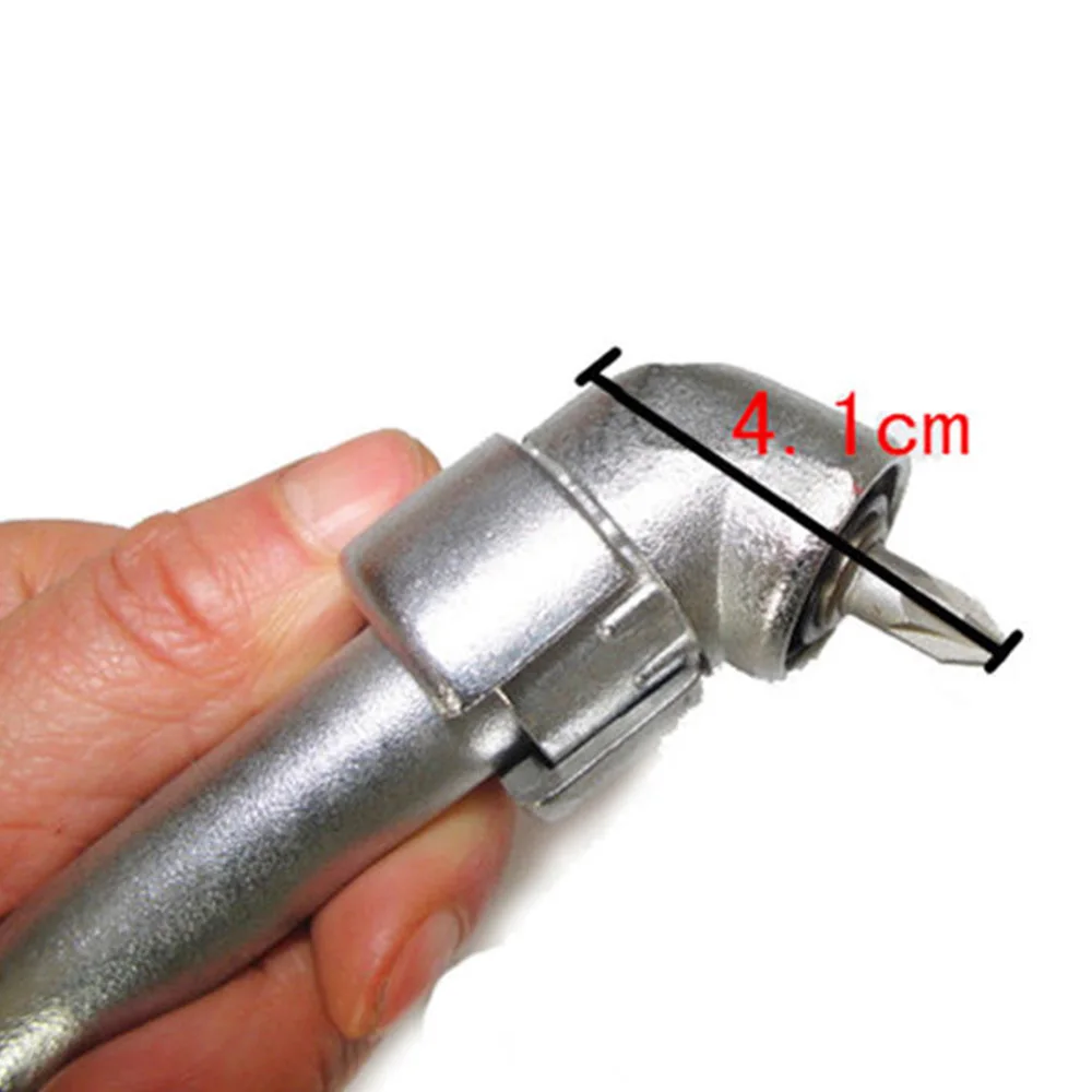 

Driver Hex Screwdriver Holder Power Drill Bit Adjustable Steel 105 Degree Right Angle