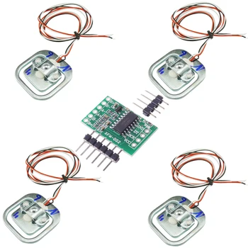 

4pcs Human Scale Load Cell Weight Weighting Sensor 50KG Half-bridge with Amplifier HX711 AD Module Strain Gauge Bathroom Scale