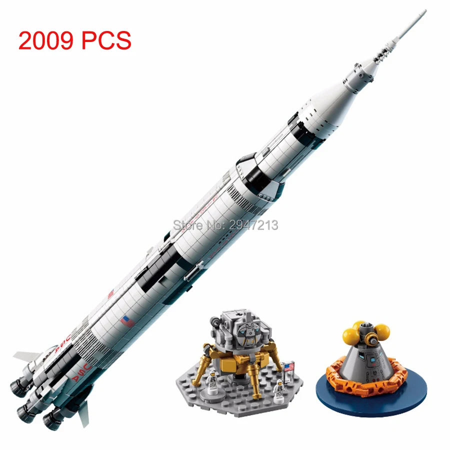 

compatible LegoINGlys Star Wars Creativity series US Apollo moon landing Carrier rocket Building Blocks model brick toys gift