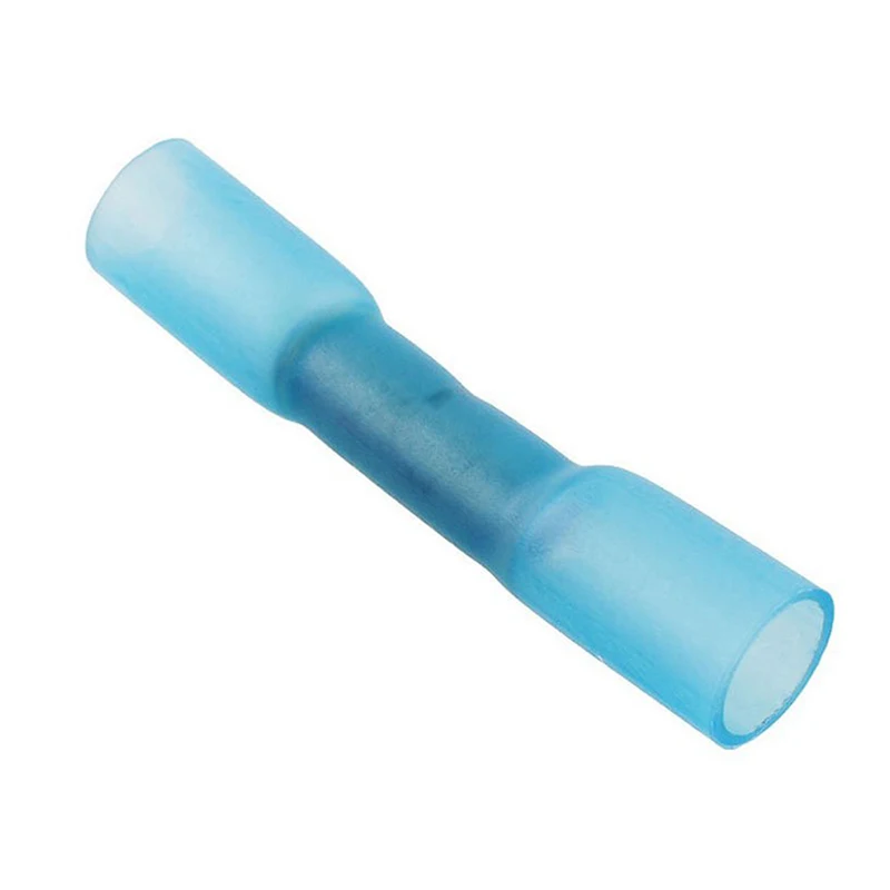 50x Blue Heat Shrink Butt Wire Electrical Crimp Terminal