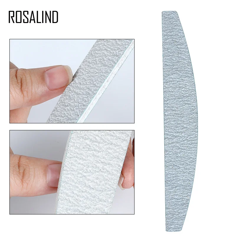 ROSALIND 5 шт./компл. пилки для ногтей набор косметических инструментов маникюрная пилка набор пилок полный Профессиональный Педикюр Маникюр полирование тонкое шлифование