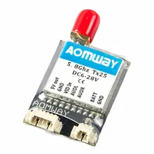 Aomway 5.8Ghz Switchable 25mW 200mW 40CH AV Transmitter TX Wireless Transmitter Module For RC FPV Quadcopter Camera Drone