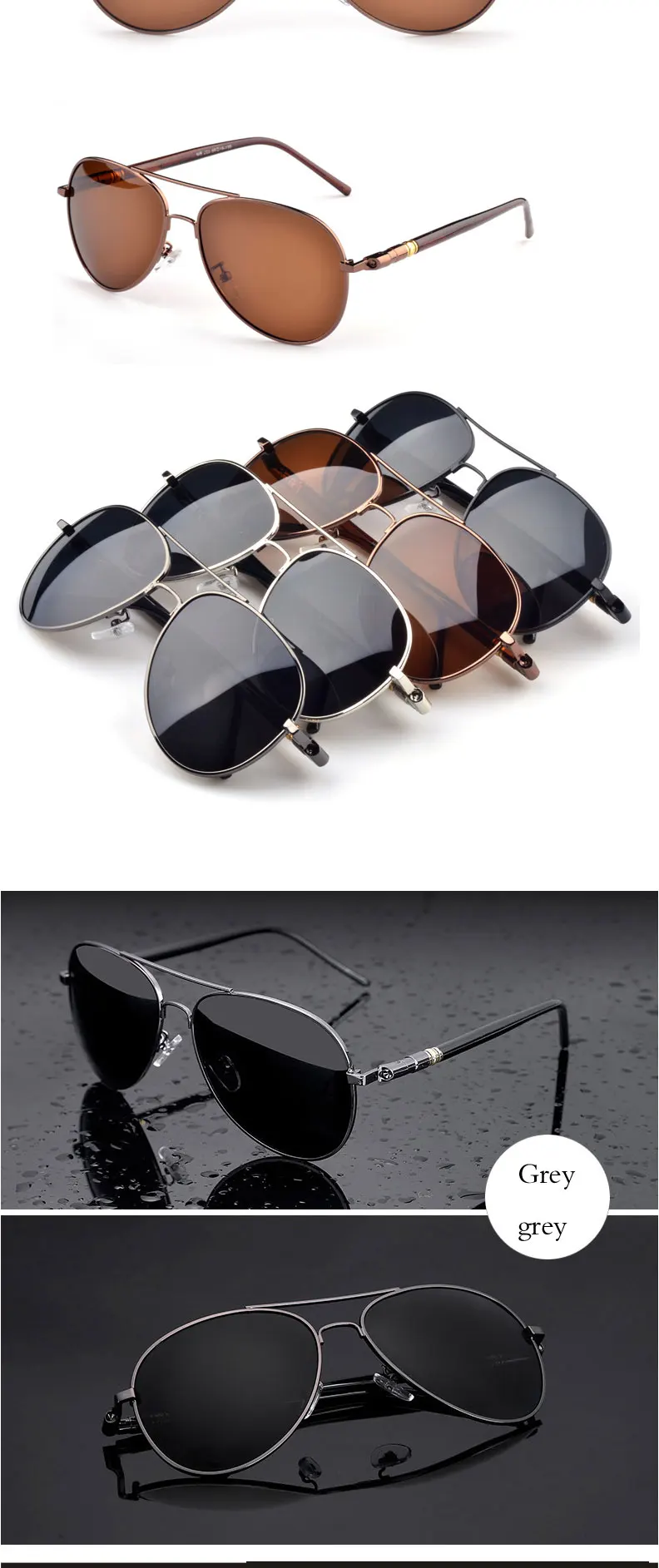 Антибликовые авиационные поляризационные солнцезащитные очки, мужские спортивные солнцезащитные очки, очки для вождения, очки, мужские аксессуары, оттенки