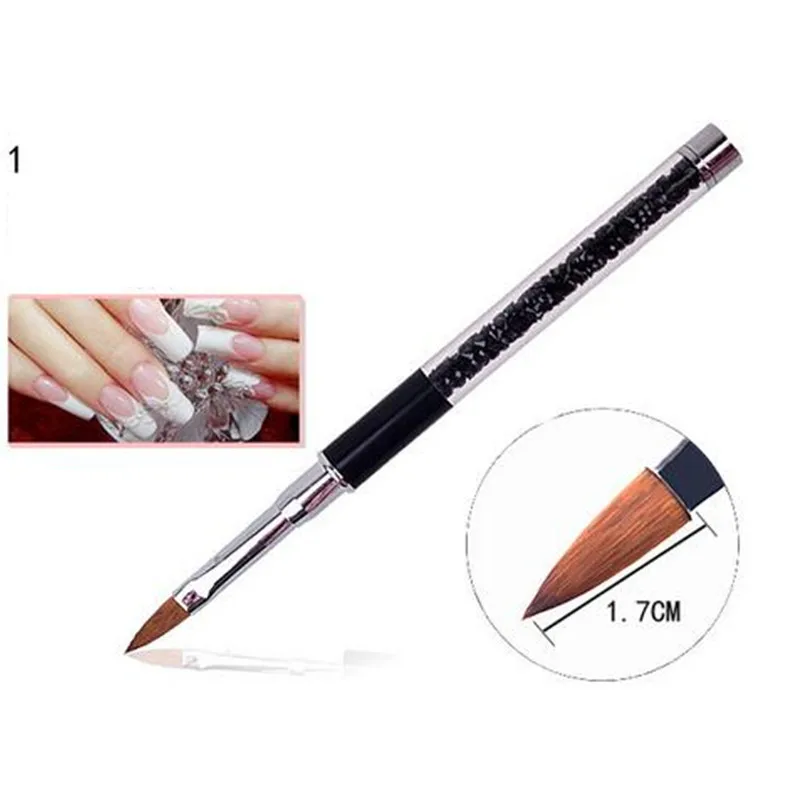 5 Размеры, дизайн ногтей акриловая кисть плоский картины кисти для рисования ручка, кисточка для ногтей комплект набор для ультрафиолетовой обработки роспись ногтей инструмент - Цвет: 1