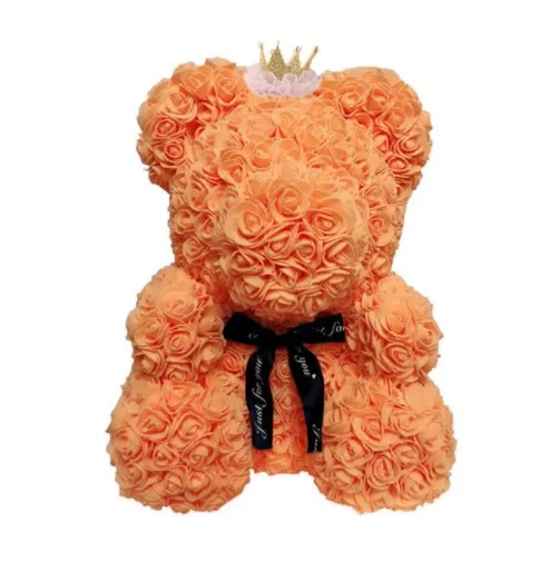 

Nice Artificial Flowers Rose Bear Girlfriend Anniversary Valentine's Day Gift Birthday Present for Wedding Party Decoration