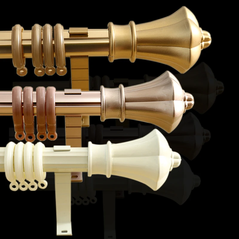 Rome bar nanometer thick aluminum curtain rod mute single and double