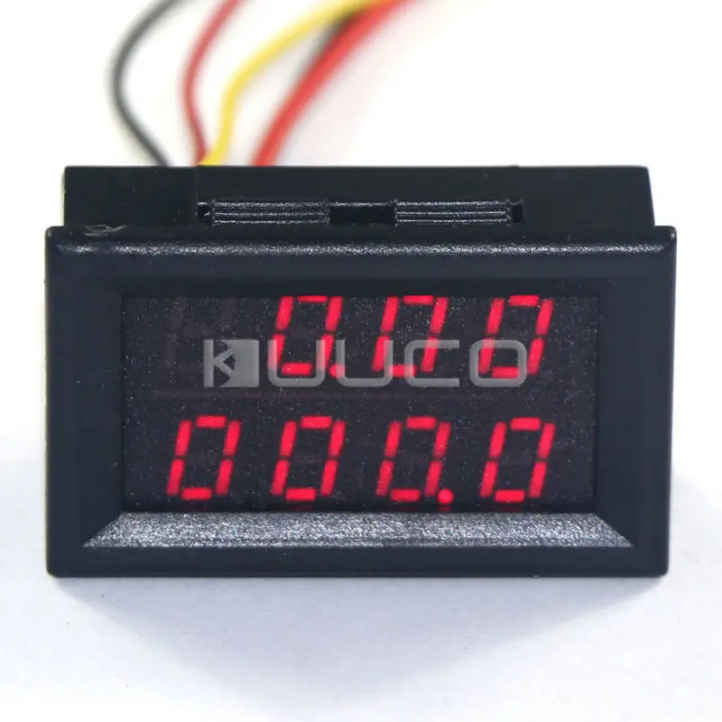 

5 PCS/LOT DC 12V 24V Voltmeter Ammeter DC 0~33V/3A Red Led Display Voltage Current Meter 2in1 Digital Tester