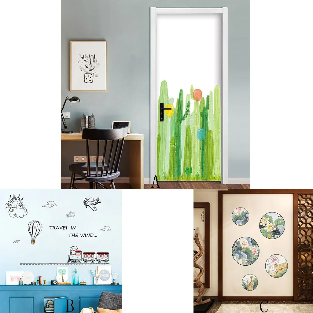 KAKUADER Inkjet Removable Cartoon Wall Stickers Home Interior 45x60cmx2pcs PVC Material Wall Stickers Z30527