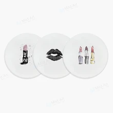 Nordic Стиль акварель модные кавычки Kiss глаз с художественным принтом Керамика барная Подставка под посуду творческий подарок девочке, Кухня дополнительный коврик коврики