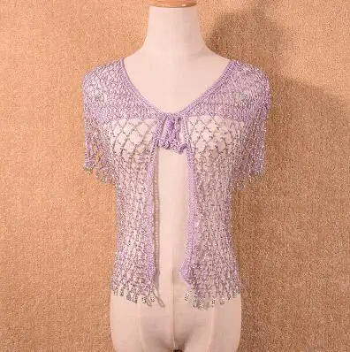 price reduction  15 Colors Summer Women Perspective Embroidery Shawl European Style Lace Jackets Fashion Female Shor