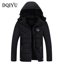 Зимняя мужская куртка с хлопковой подкладкой, новейший дизайн, Европейский и американский стиль, повседневная Утепленная Мужская парка с капюшоном, короткое пальто
