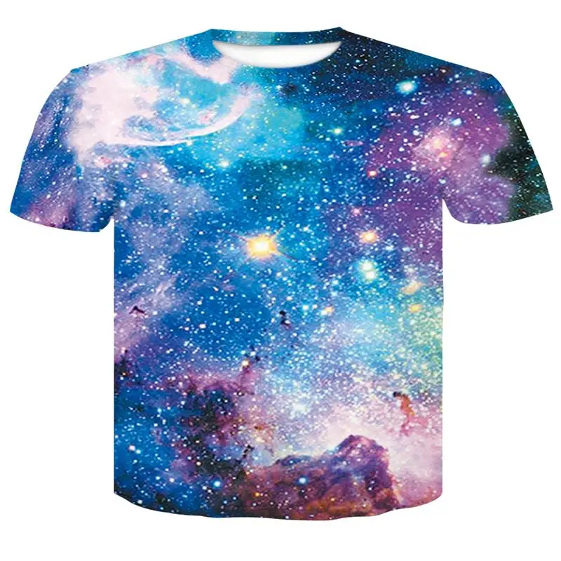 Space Galaxy T shirt Men/Women 3d T shirt Print Stars Sky Tshirts ...