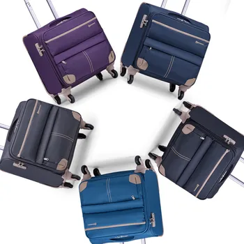 

Commercial luggage universal wheels trolley luggage male cloth computer travel bag,16inches purple blue grey black trolley bag