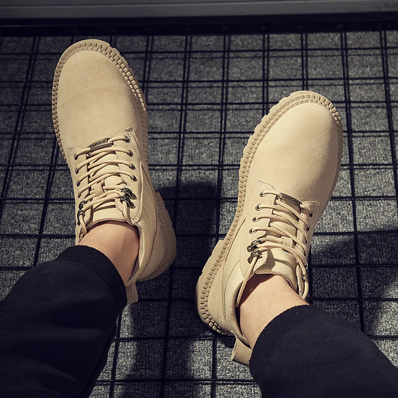 GOODRSSON Men Casual Suede Leather Martin Boots Desert Boots Tooling Boots Keep Warm Boots Outdoor Casual Sports Boots Fashion