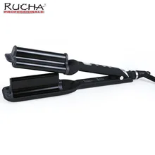 Новые профессиональные салонные для волос бигуди анион завивки железные инструменты 3 Бочки большие волны, кудри ЖК-дисплей инструмент для укладки волос